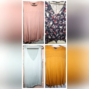 Bundle of 4 Size 26/28 Lane Bryant swing tanks